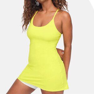 Outdoor Voices | Exercise dress in bright yellow/green wasabi color | size M